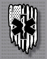 EMS Star of Life EMT Paramedic medic American Flag sticker decal